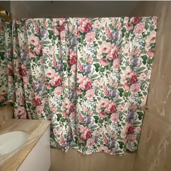 CUSTOM Floral Drapes Waverly Spring Fever Rod Pocket Pair 75.5” x 51.5” Cottage - Picture 1 of 5